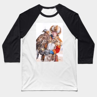 Eagle Huntress coloured pencil art Baseball T-Shirt